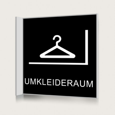 Fahnenschild Umkleideraum black jcde1245