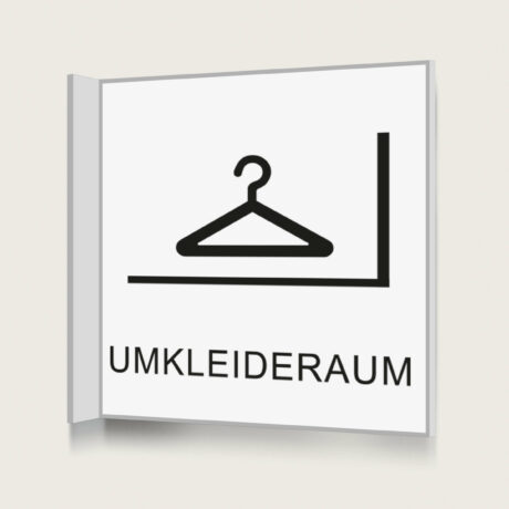 Fahnenschild Umkleideraum white jcde1245