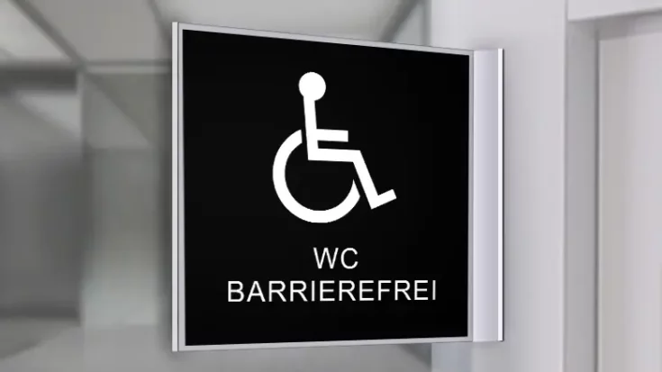 Fahnenschild schwarz