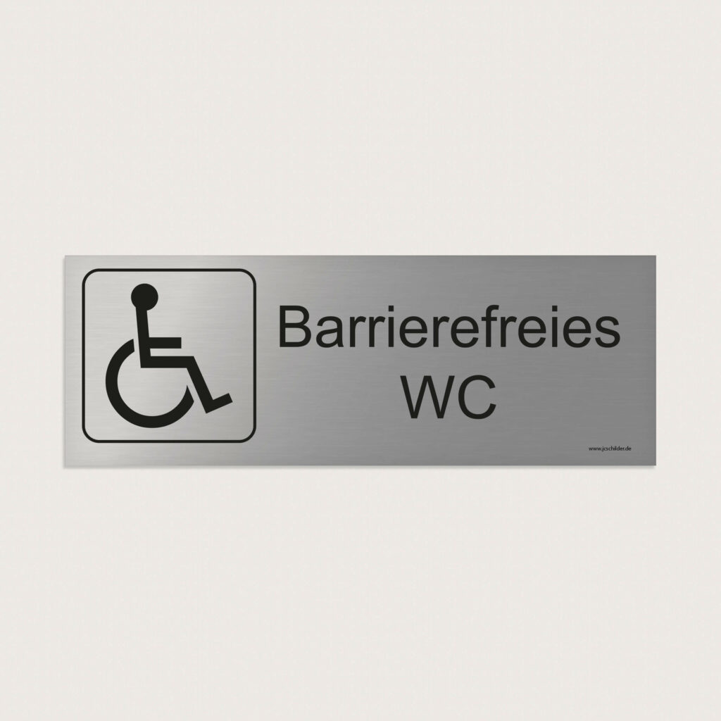 Hinweisschild Barrierefreies WC jcde255