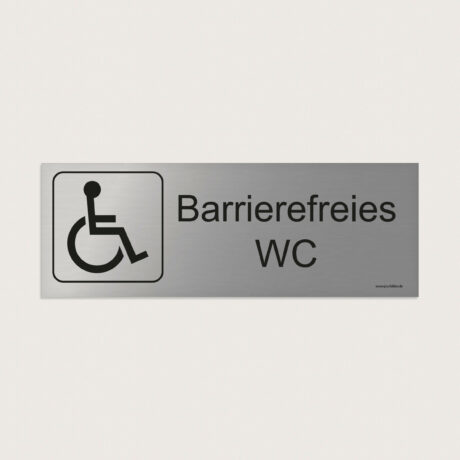Hinweisschild Barrierefreies WC jcde255