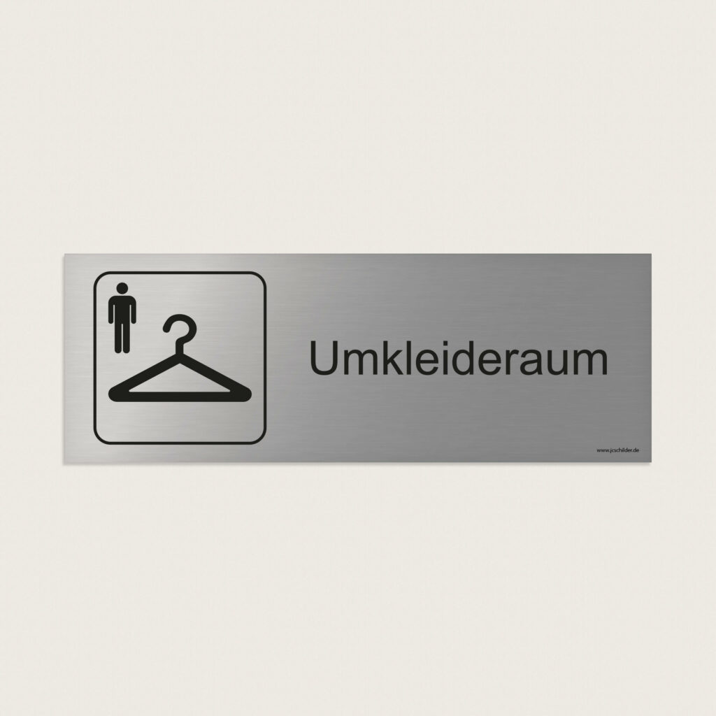 Hinweisschild Umkleideraum herren jcde245
