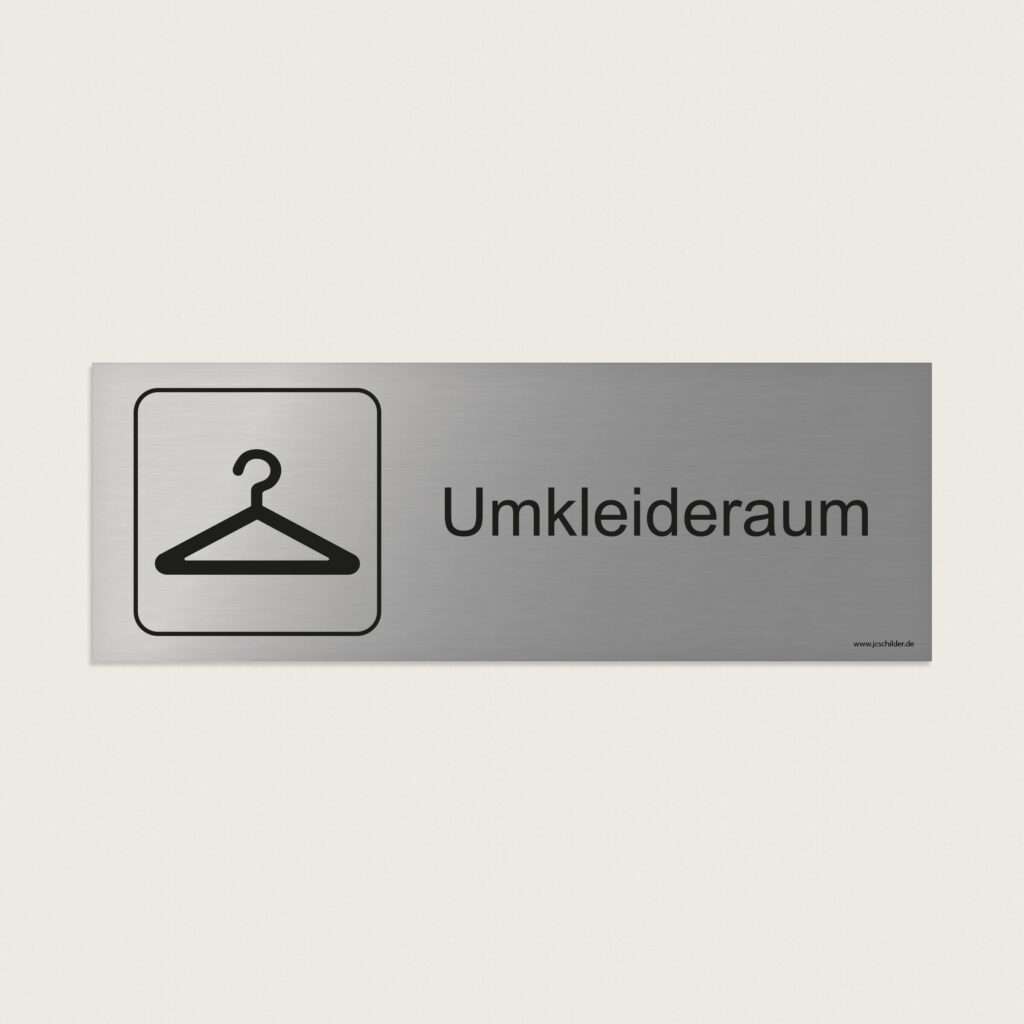 Hinweisschild Umkleideraum jcde243