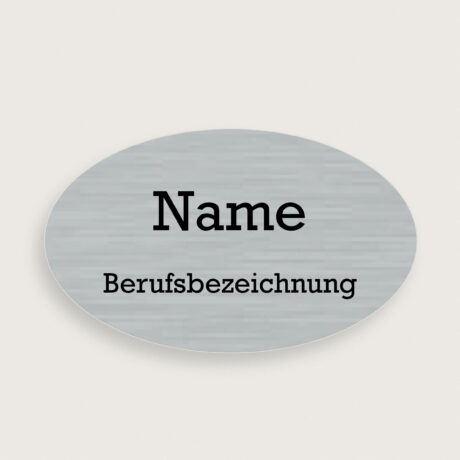 Namesschild oval metall 59 x 34 mm jcde5205