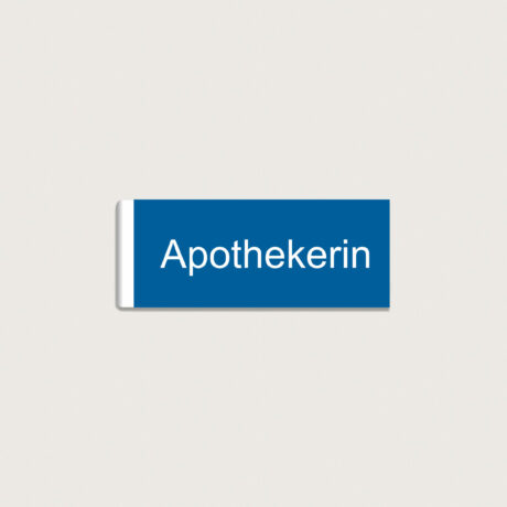 Namensschild Apothekerin aus Kunststoff 71x30mm