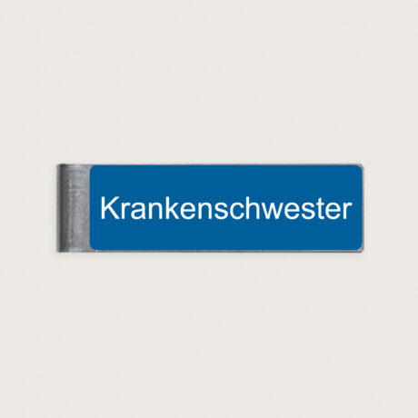 Namensschild Krankenschwester aus Kunststoff 80x25mm