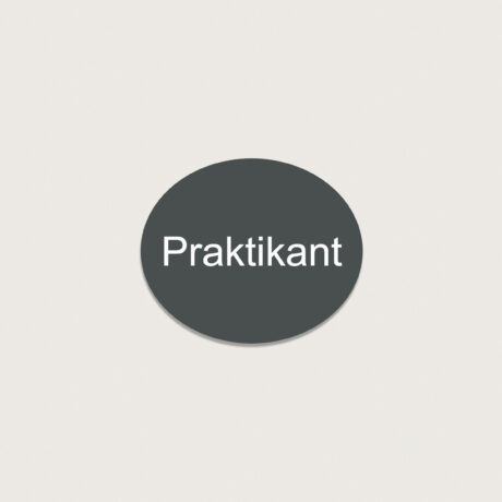 Namensschild Praktikant aus Kunststoff 60x50mm