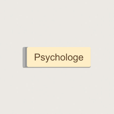 Namensschild Psychologe aus Kunststoff 80x25mm