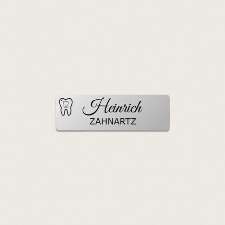 Namensschild Zahnartz aus Kunststoff 80x25mm
