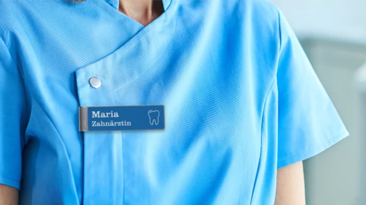 Namensschilder aus Kunststoff