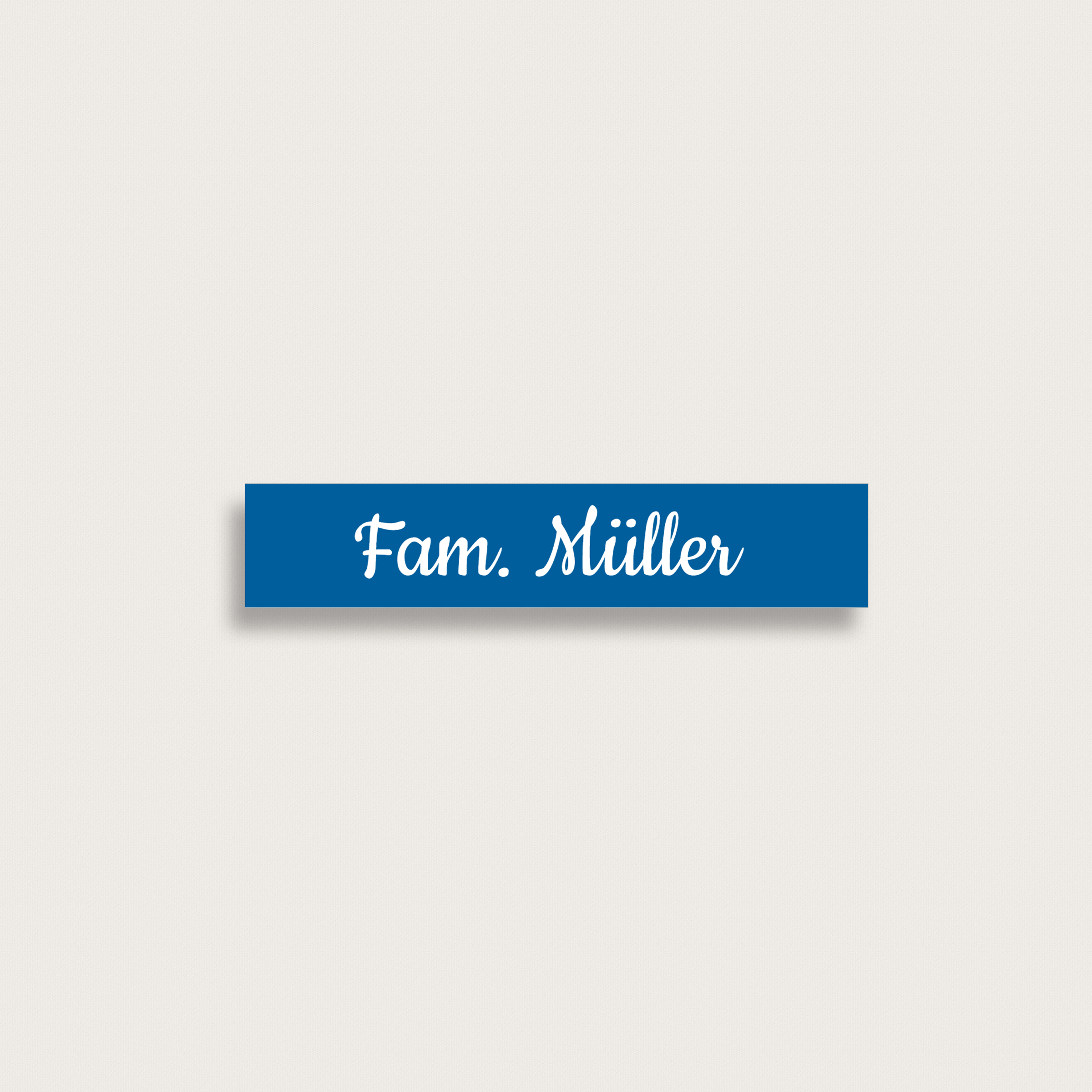 Briefkastenschild aus Kunststoff 100 x 20 mm