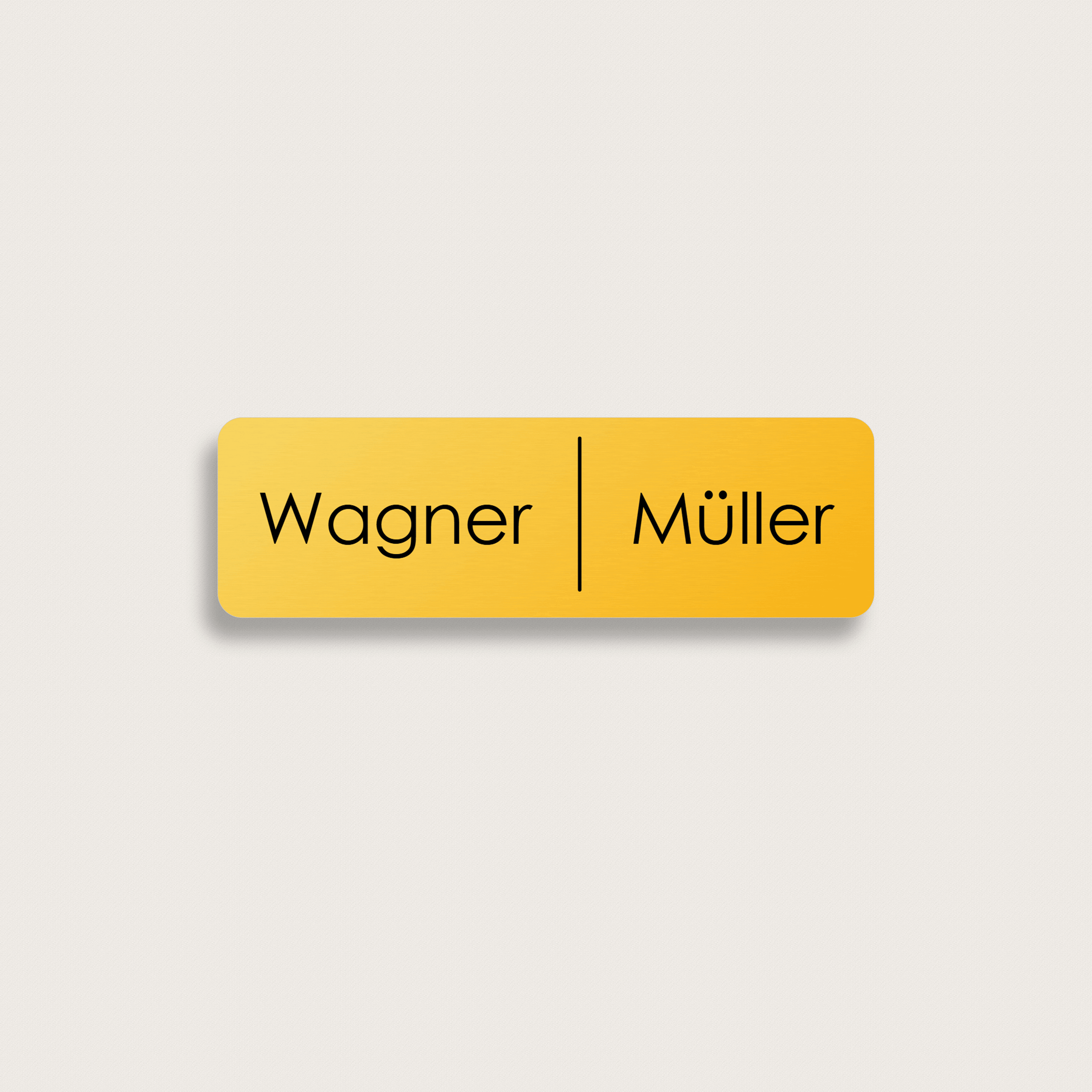 Briefkastenschild aus Kunststoff 130 x 40 mm