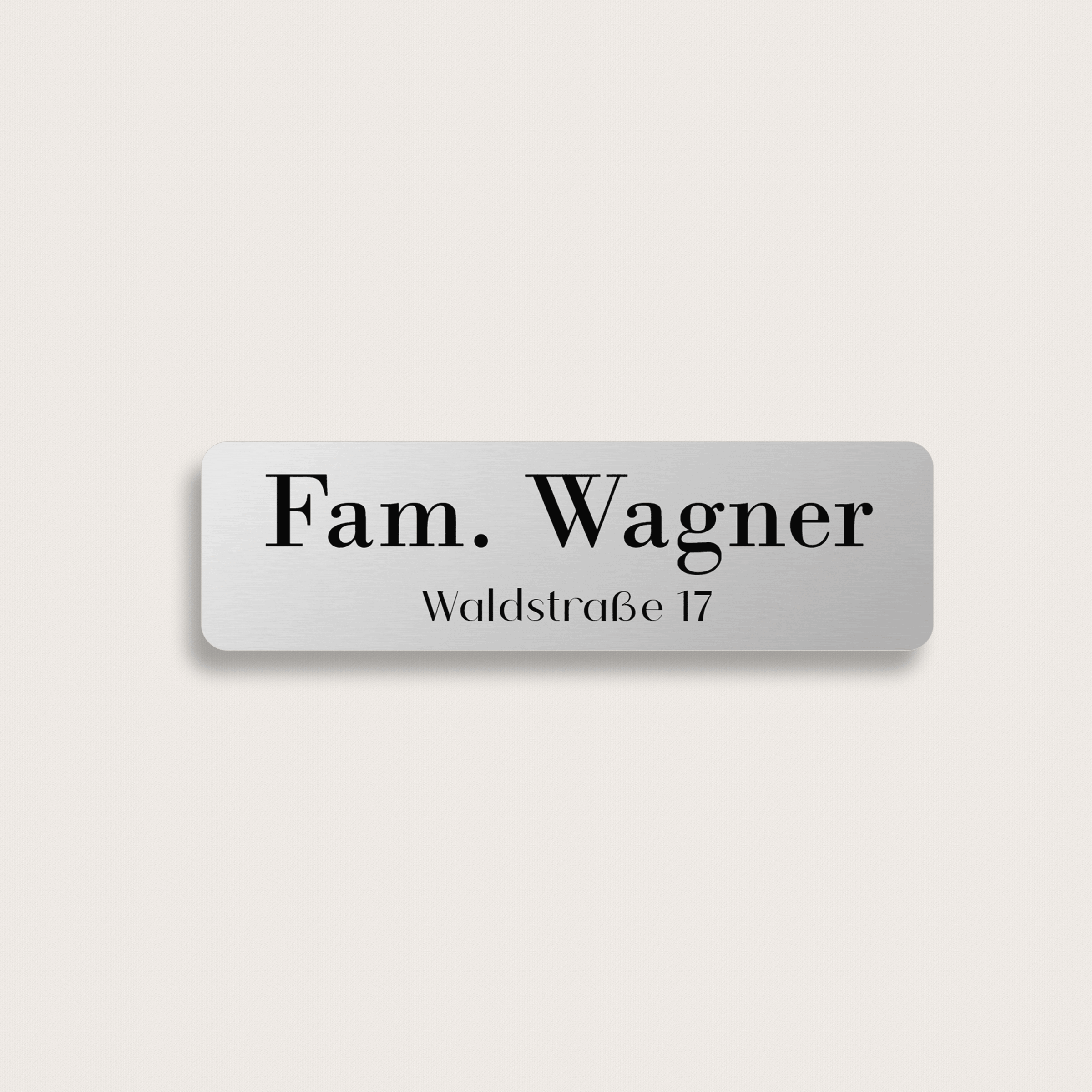 Briefkastenschild aus Kunststoff 140 x 40 mm