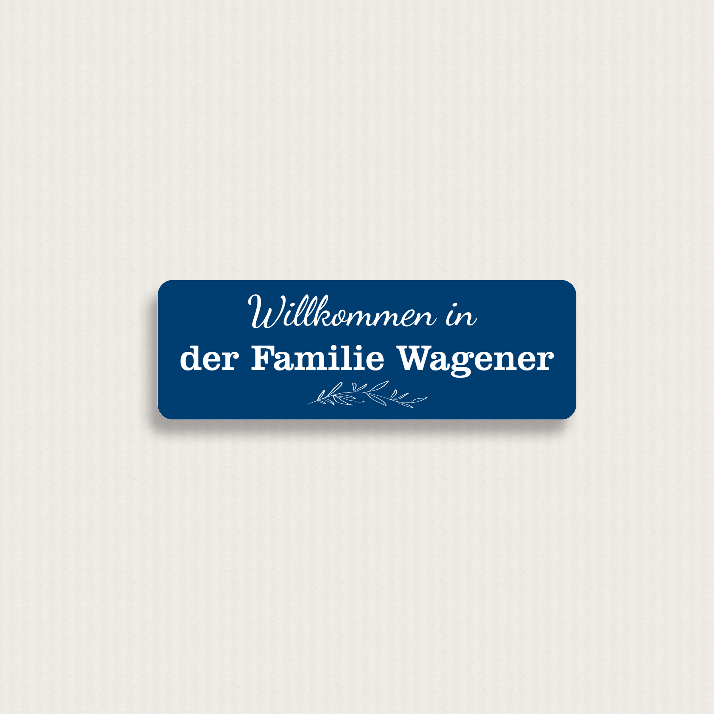 Briefkastenschild aus Kunststoff 150 x 50 mm