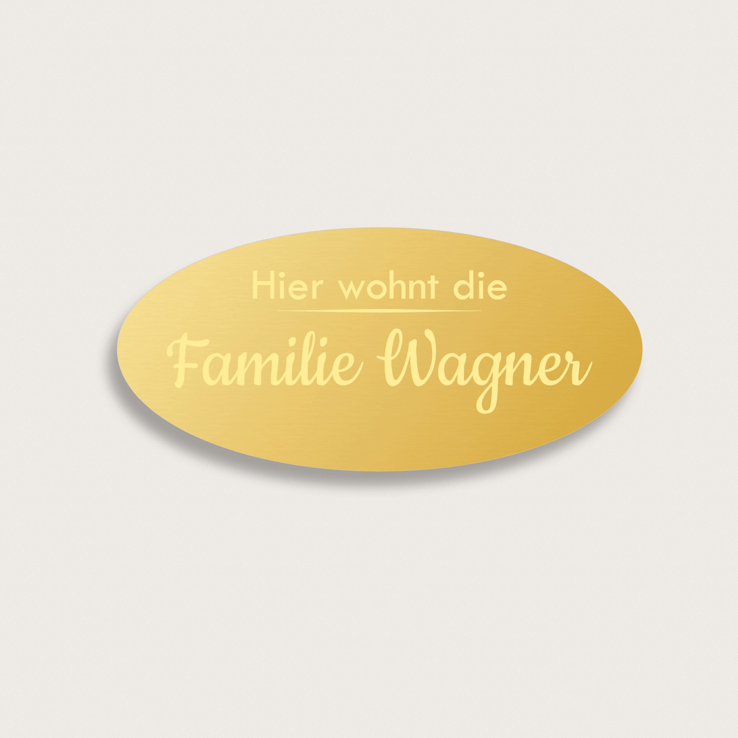 Briefkastenschild aus Messing 130 x 60 mm