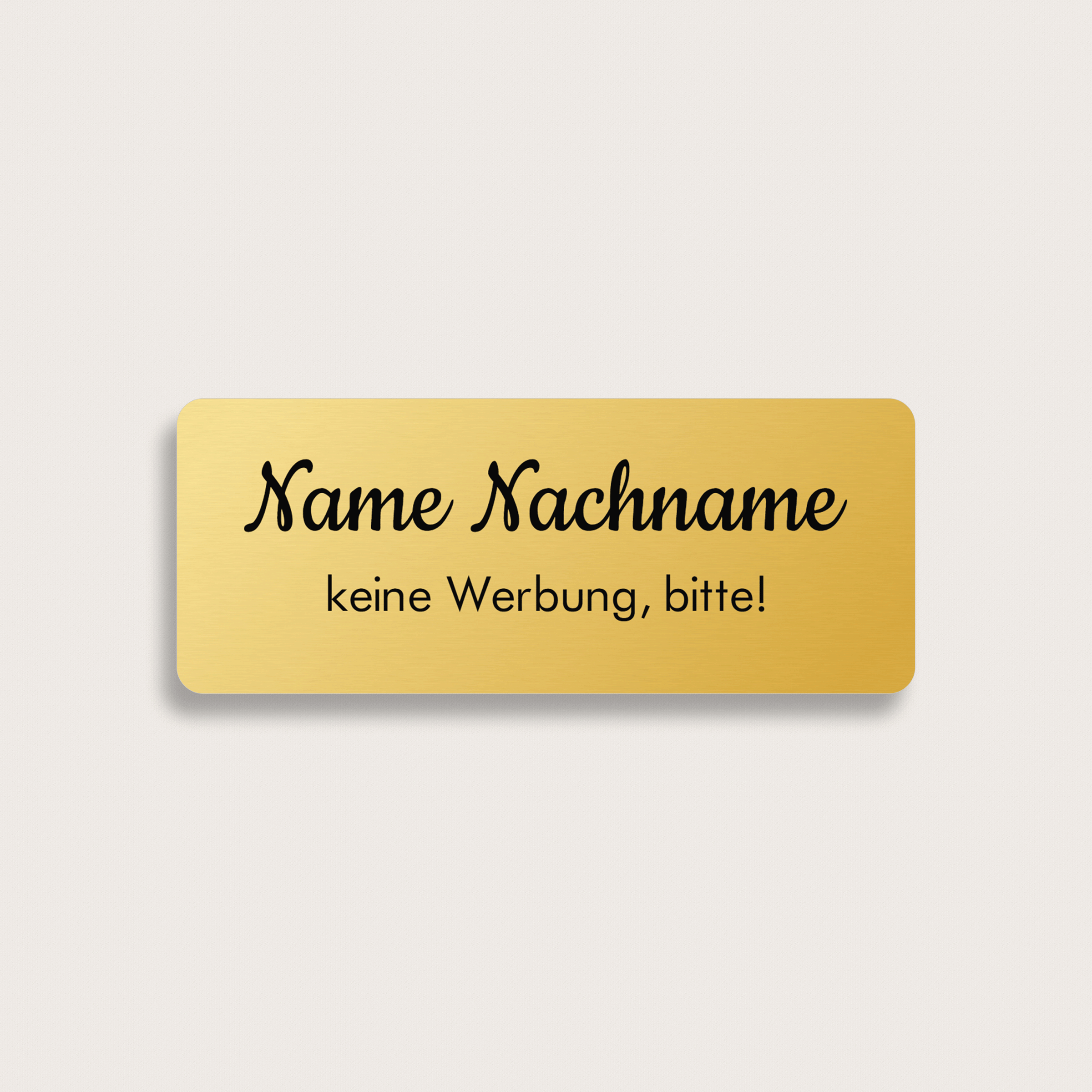 Briefkastenschild aus Messing 150 x 60 mm