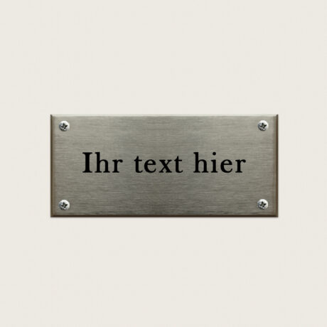 Türschild Bologna Vernickeltes Messing jcgt4772