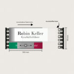 Türschild Büro 150 x 93 mm Auswechselbarer Papierstreifen