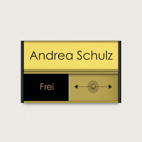 Türschild Büro Gold frei_besetzt jcde1872