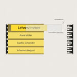 Türschild Gold mit Register Gold Auswechselbarer Papierstreifen jcde1877