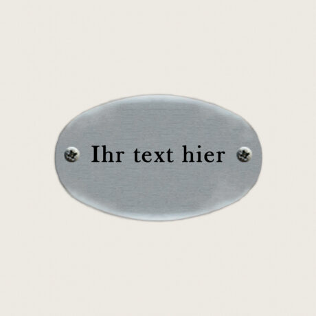 Türschild Ovale pesante Vernickeltes Messing jcde4748
