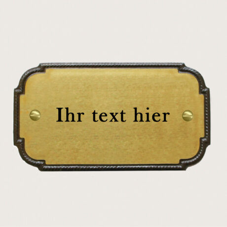 Türschild Victoria Gebürstetes Oxidiertes Messing jcde4709