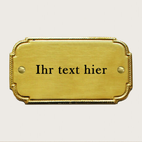 Türschild Victoria Messing blank jcde4708