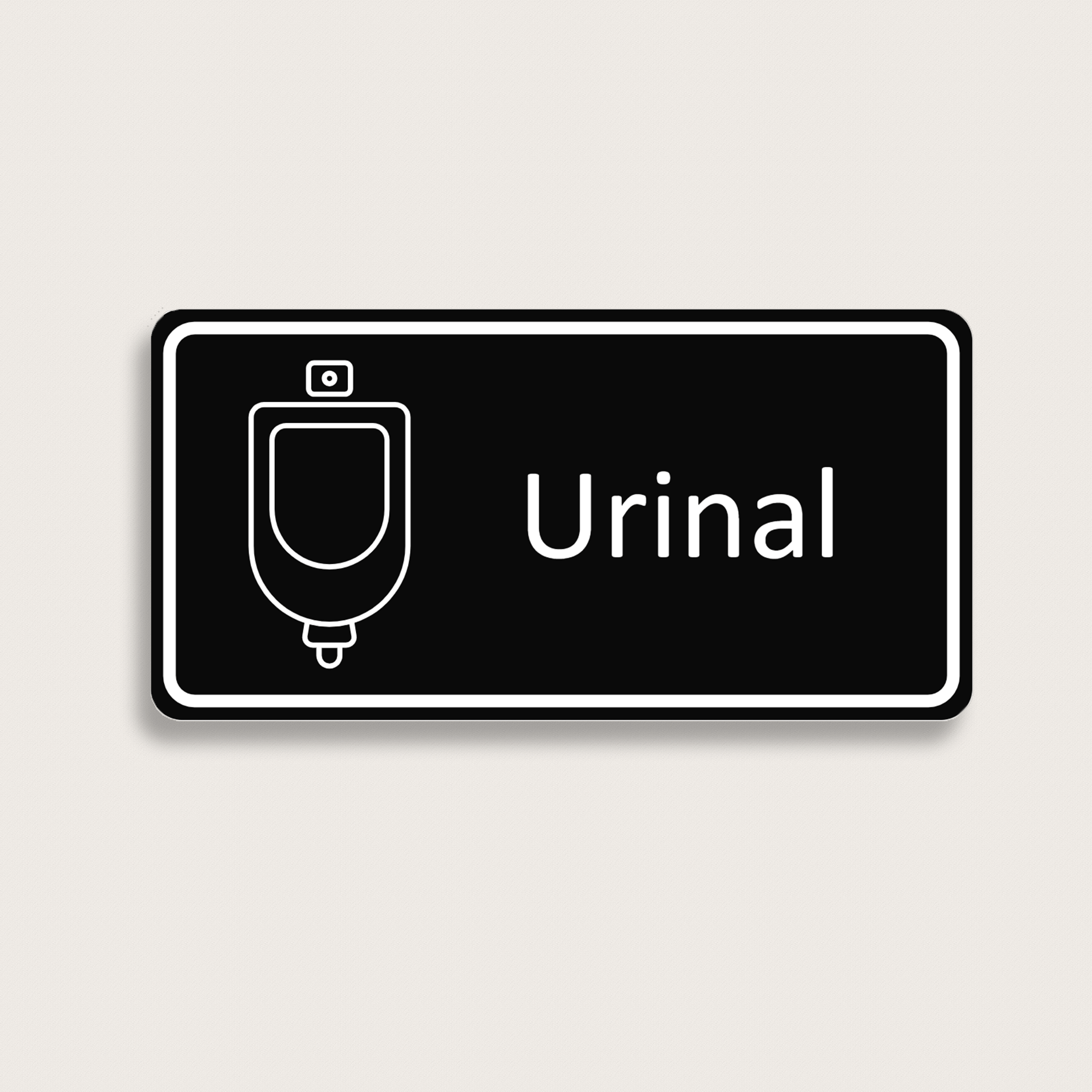 Urinalschild aus Kunststoff 150 x 65 mm