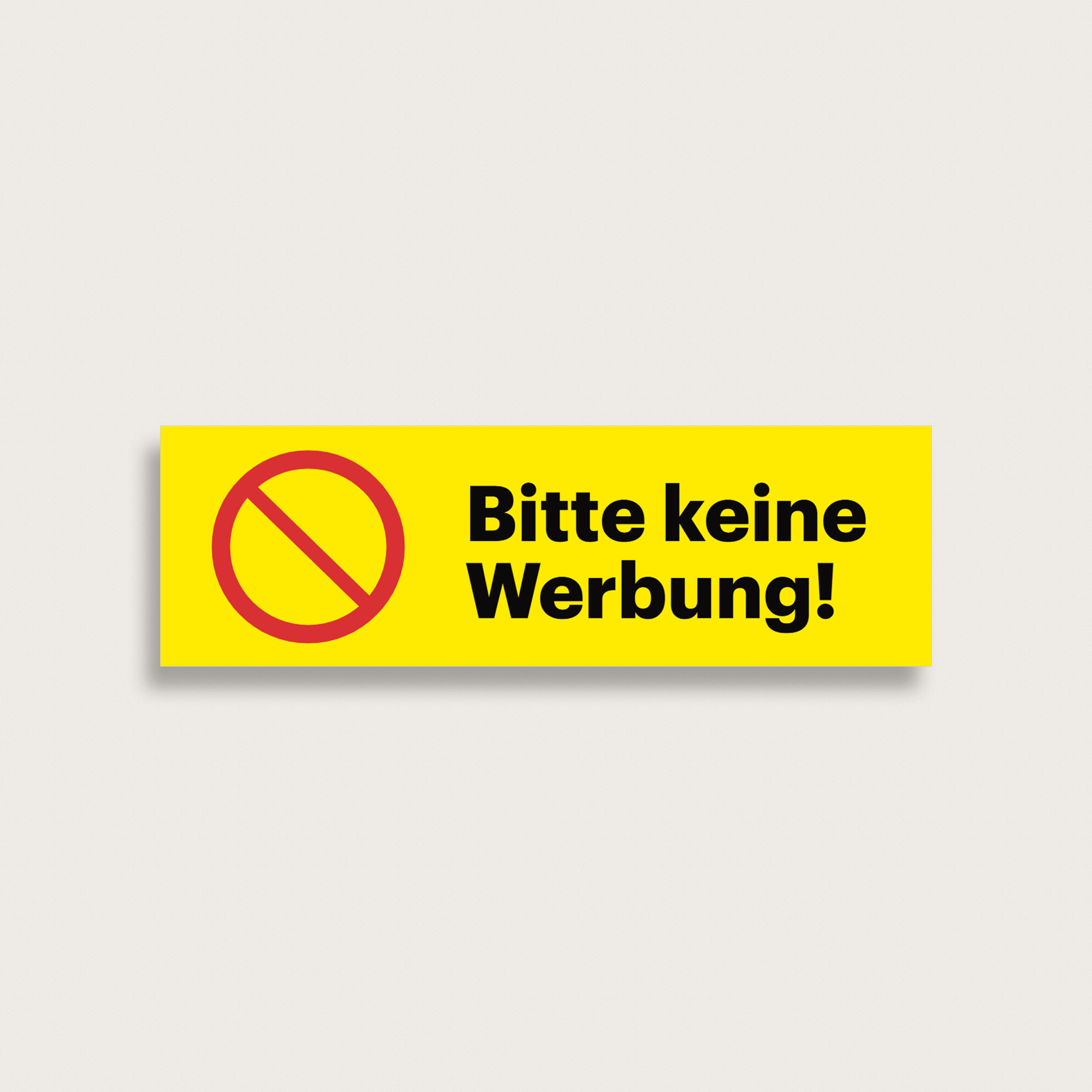Keine-Werbung-Danke-Schild-aus-Kunststoff-80-x-25-mm