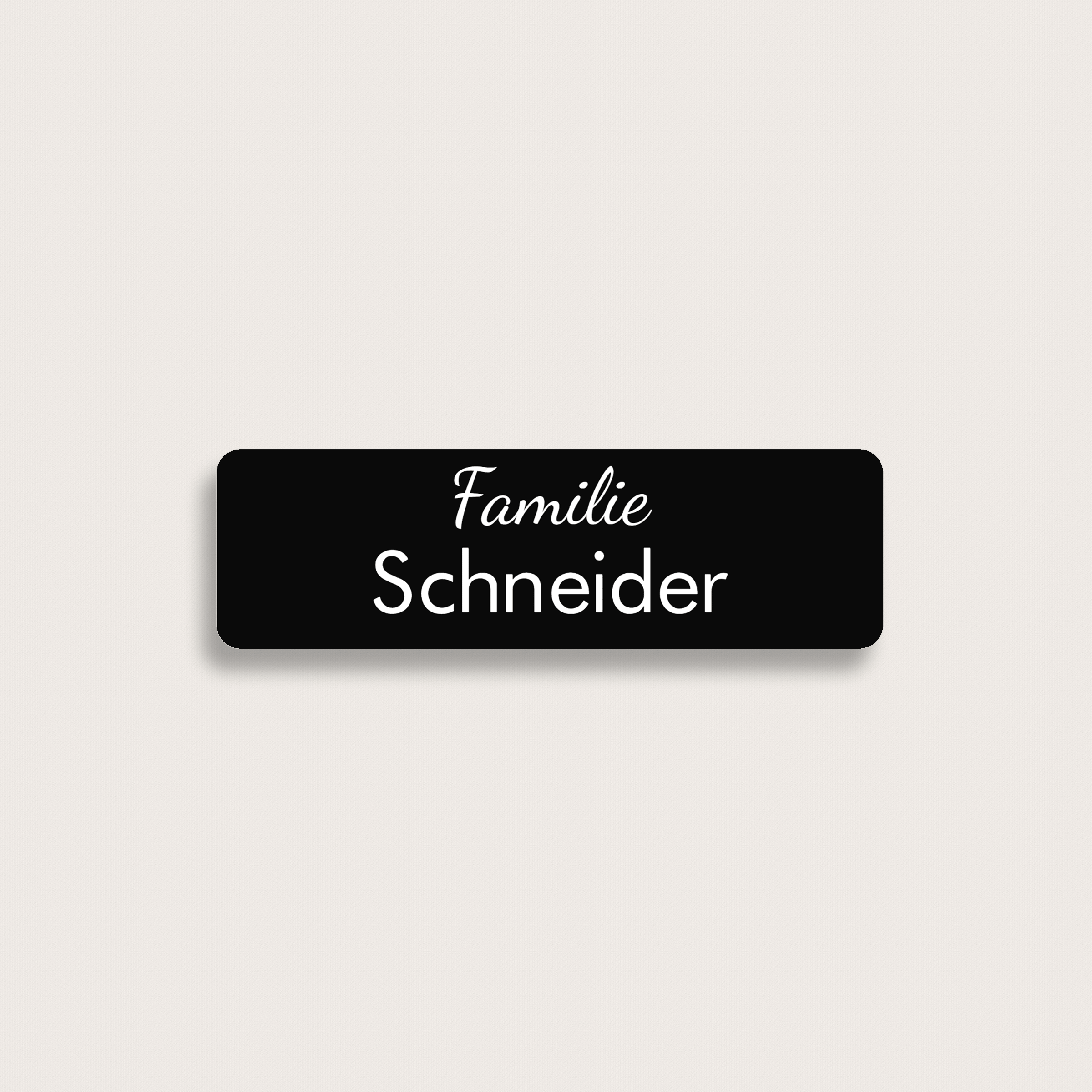 Klingelschilder Familie aus Kunststoff 60 x 18 mm