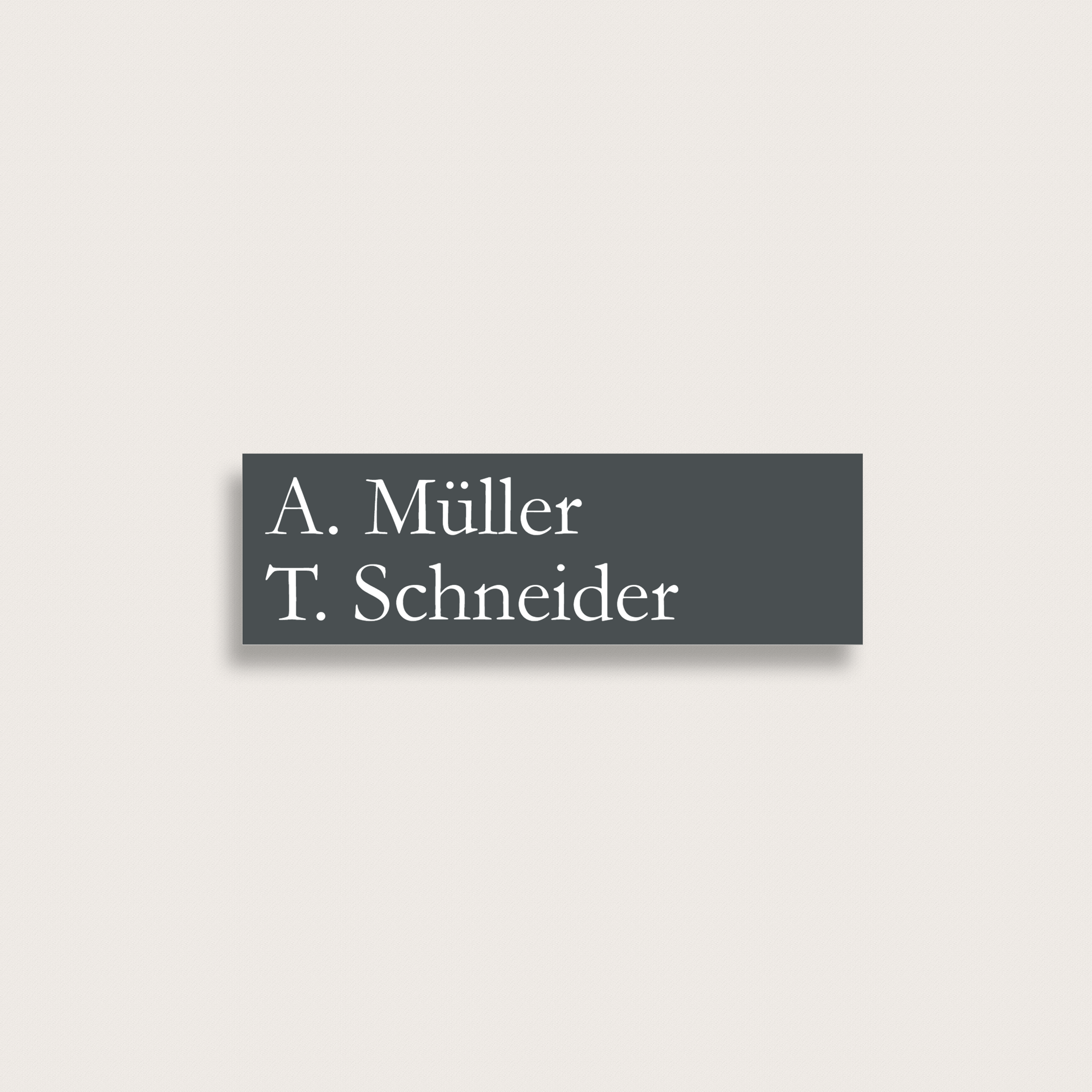 Klingelschilder aus Kunststoff 65 x 20 mm