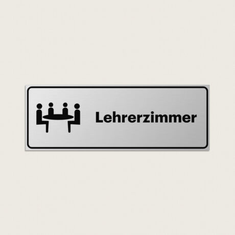 Lehrerzimmer schild aus metall 225 x 80 mm