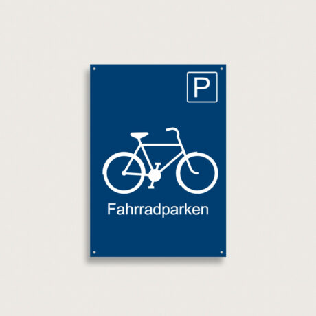 Parkplatzschilder Fahrradparken aus Kunststoff 210 x 297 mm