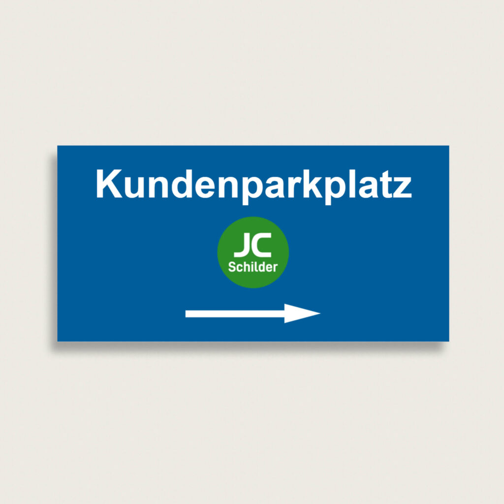 Parkplatzschilder Kundenparkplatz aus Metall 600 x 300 mm