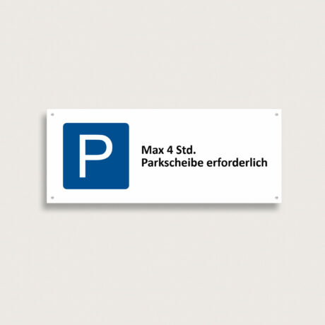 Parkplatzschilder P-Scheibeaus Metall 300 x 210 mm
