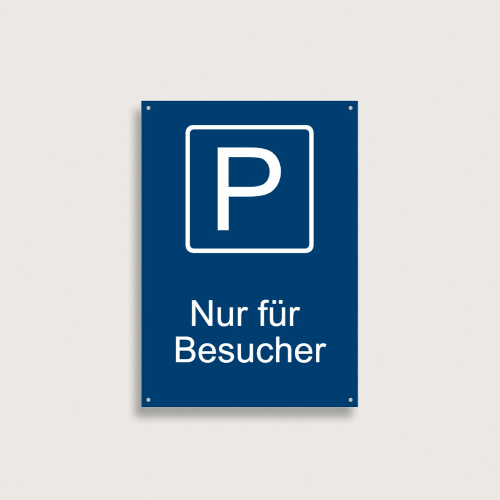 Parkplatzschilder aus Kunststoff 210 x 297 mm