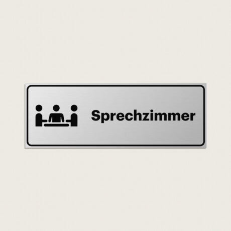Sprechzimmer schild aus metall 225 x 80 mm