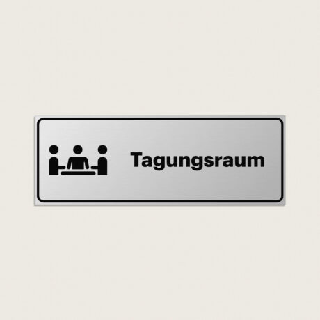 Tagungsraumschild aus metall 225 x 80 mm