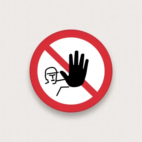 Betreten verboten schild