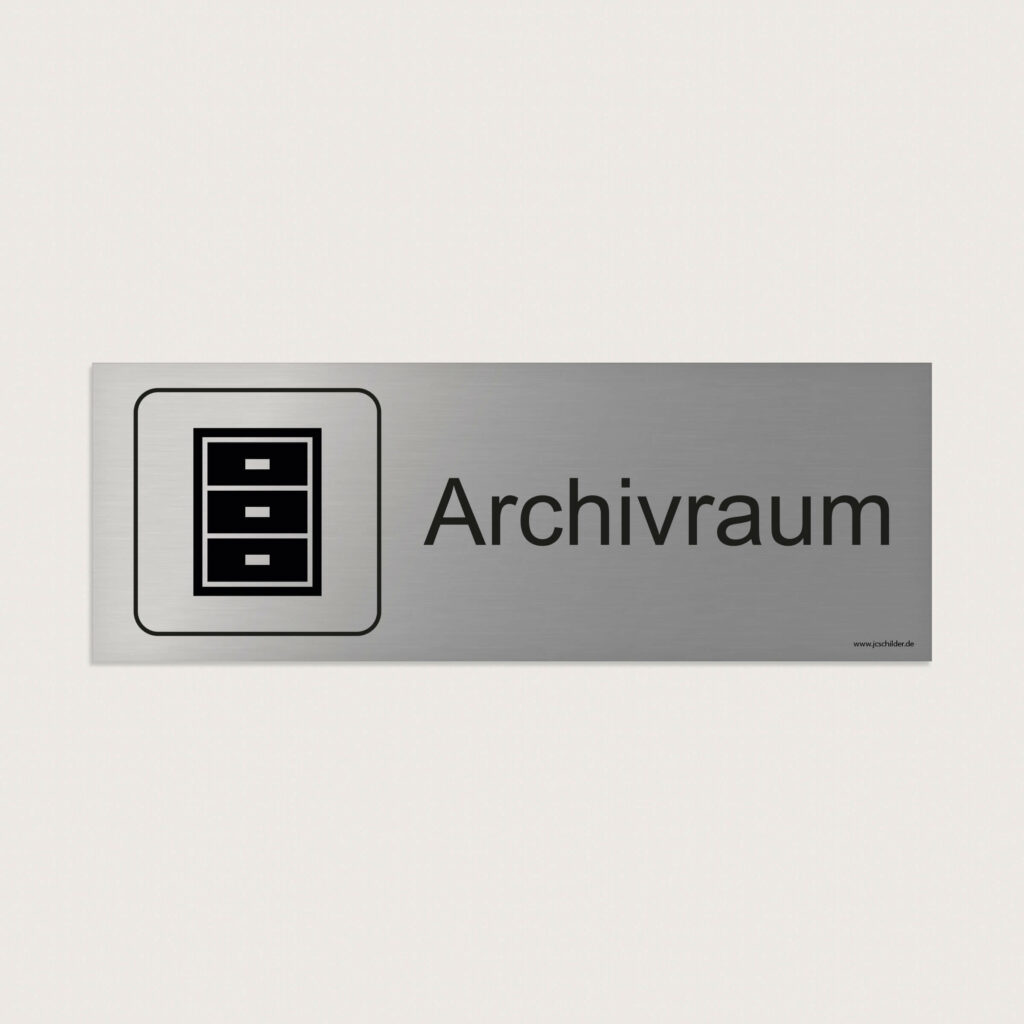 Hinweisschild Archivraum jcde201