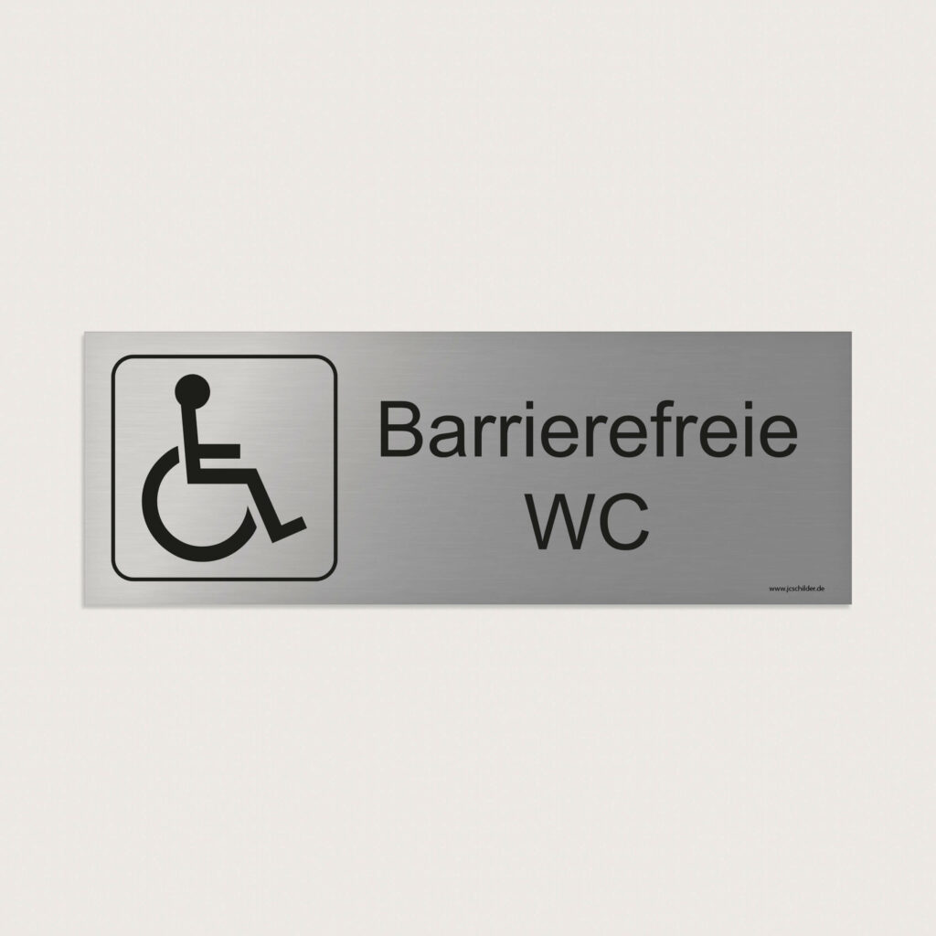 Hinweisschild Barrierefreie WC jcde255