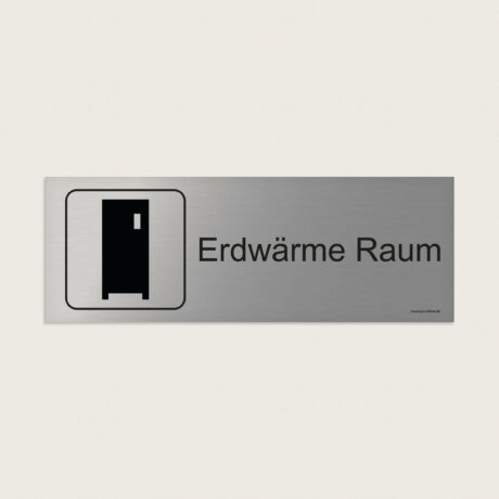 Hinweisschild Erdwärme Raum jcde204