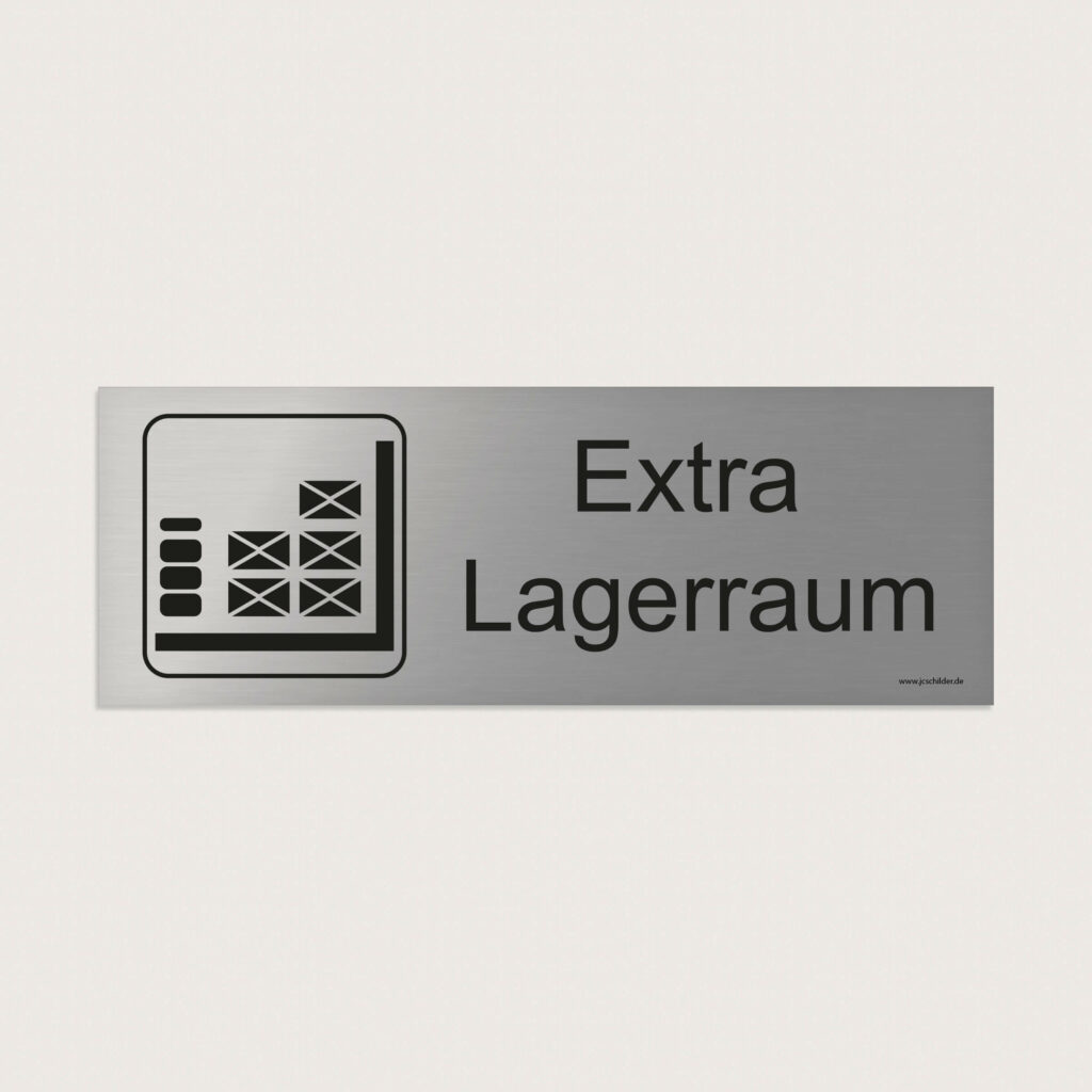 Hinweisschild Extra lagerraum jcde221