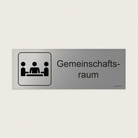 Hinweisschild Gemeinschaftsraum jcde224