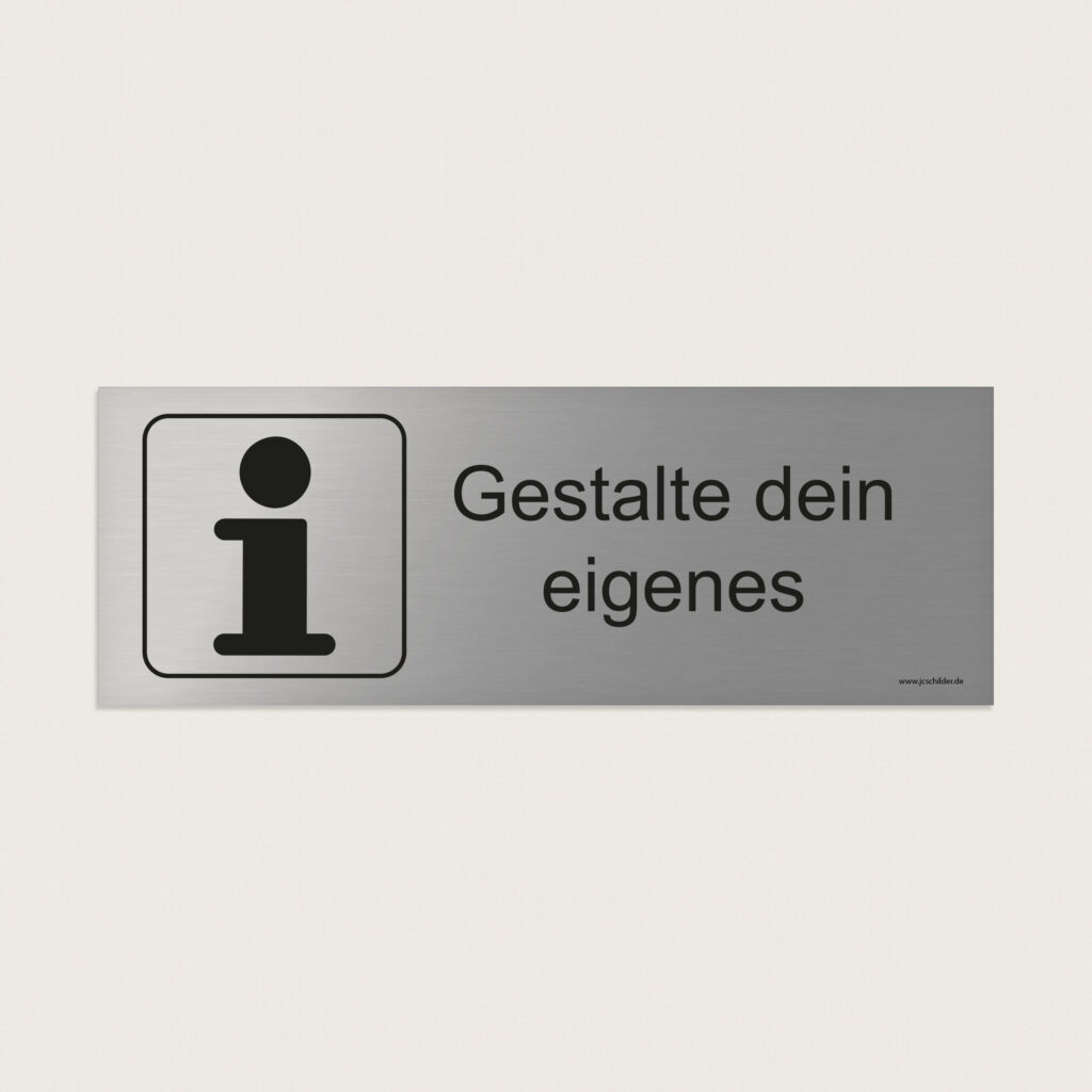 Hinweisschild Gestalte dein eigenes jcde284