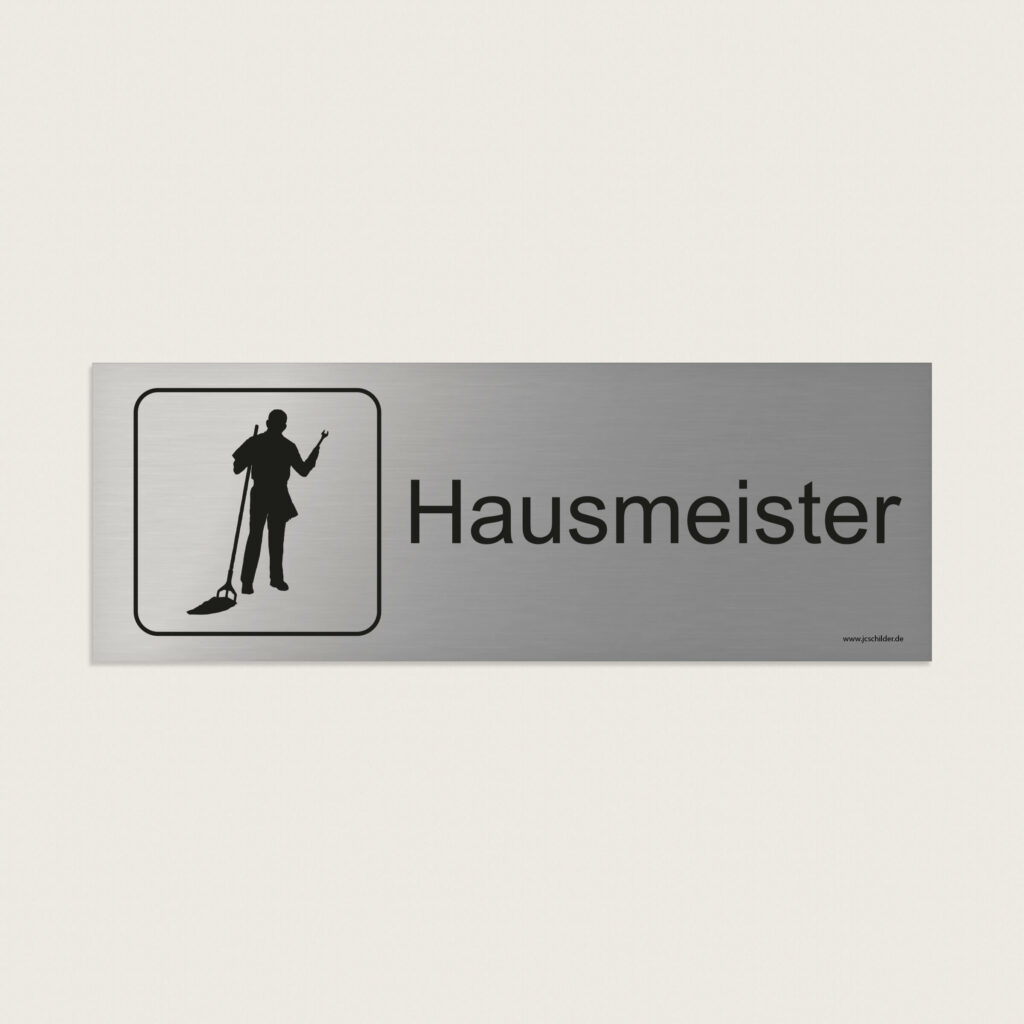 Hinweisschild Hausmeister jcde217