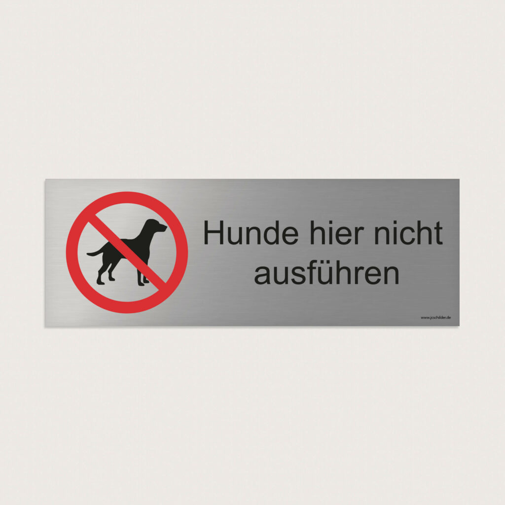 Hinweisschild Hunde hier nicht ausführen jcde251