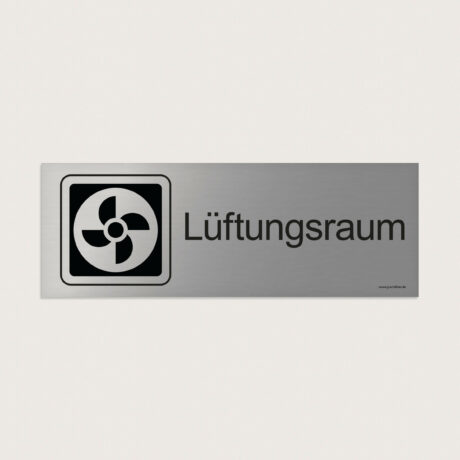 Hinweisschild Lüftungsraum jcde220