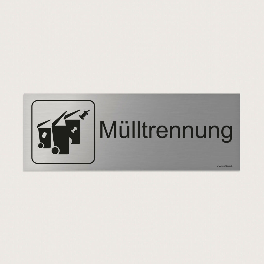 Hinweisschild Mülltrennung jcde237