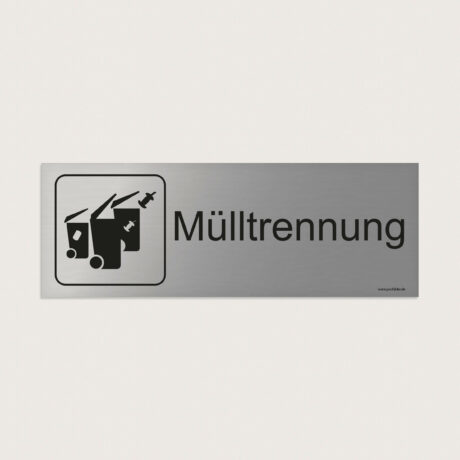 Hinweisschild Mülltrennung jcde237
